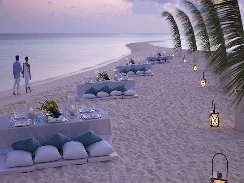 Couple on Beach — White, Serene