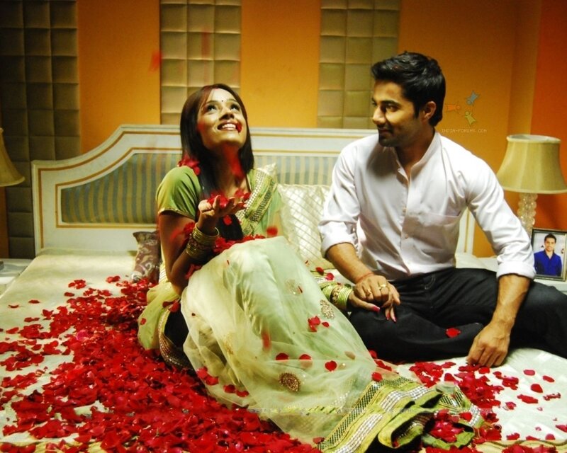 Couple on Bed with Petals