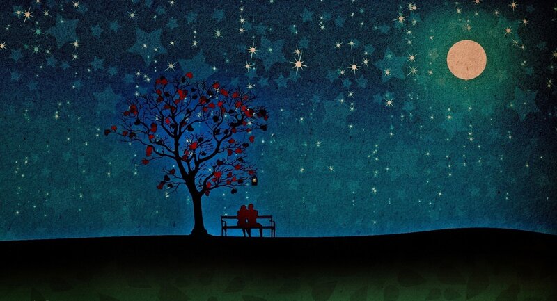 Couple on Bench under Tree