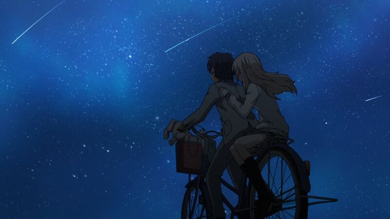 Couple on Bicycle — Blue