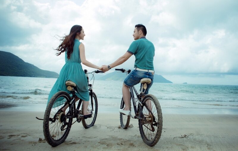 Couple on Bicycles