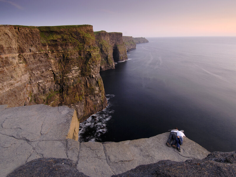 Couple on Cliffs Edge