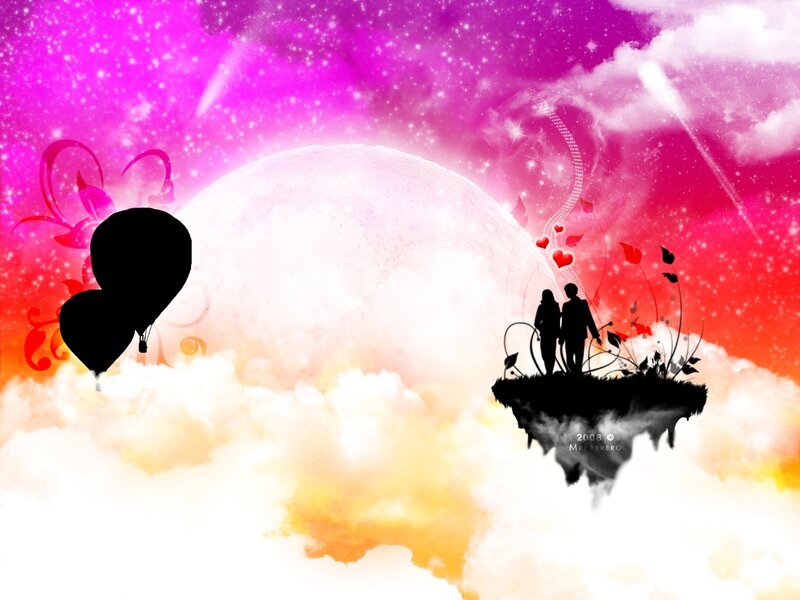 Couple on Floating Island — Pink