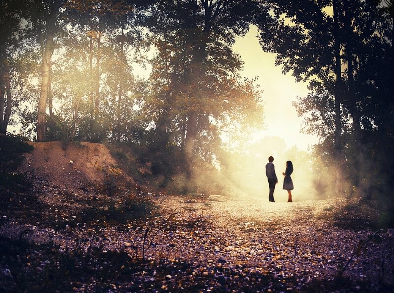 Couple on Forest Path