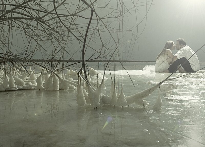 Couple on Frozen Shore
