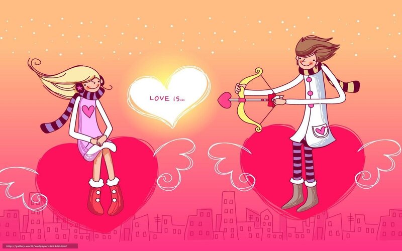 Couple on Hearts