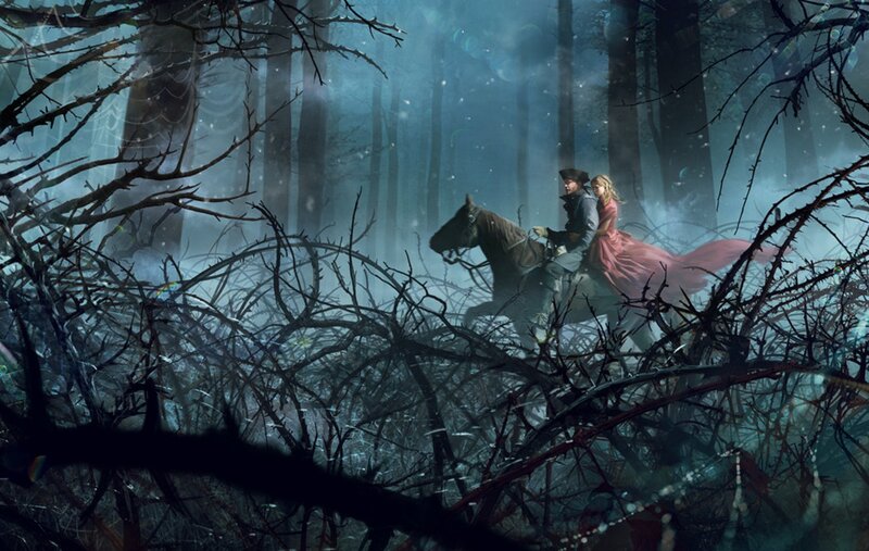 Couple on Horseback — Blue