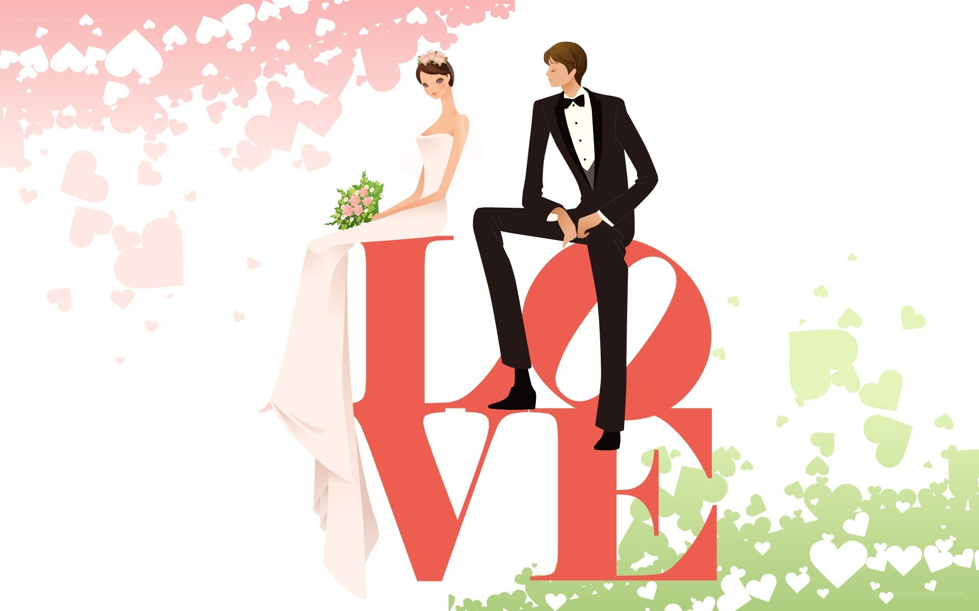 couple on love sign