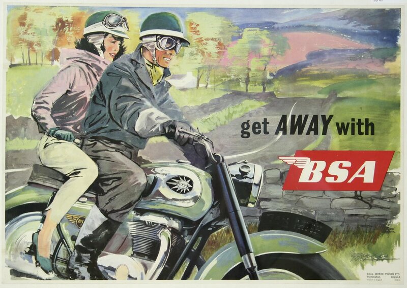 Couple on Motorcycle — Green