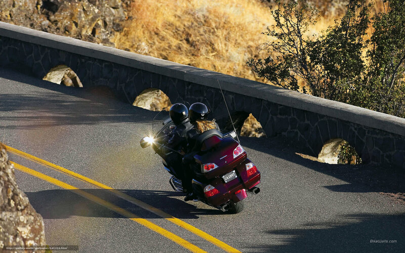 Couple on Motorcycle — Maroon, Serene