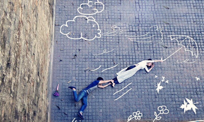 Couple on Pavement