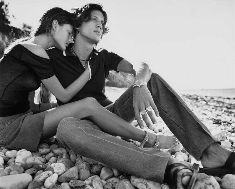 Couple on Pebbled Beach