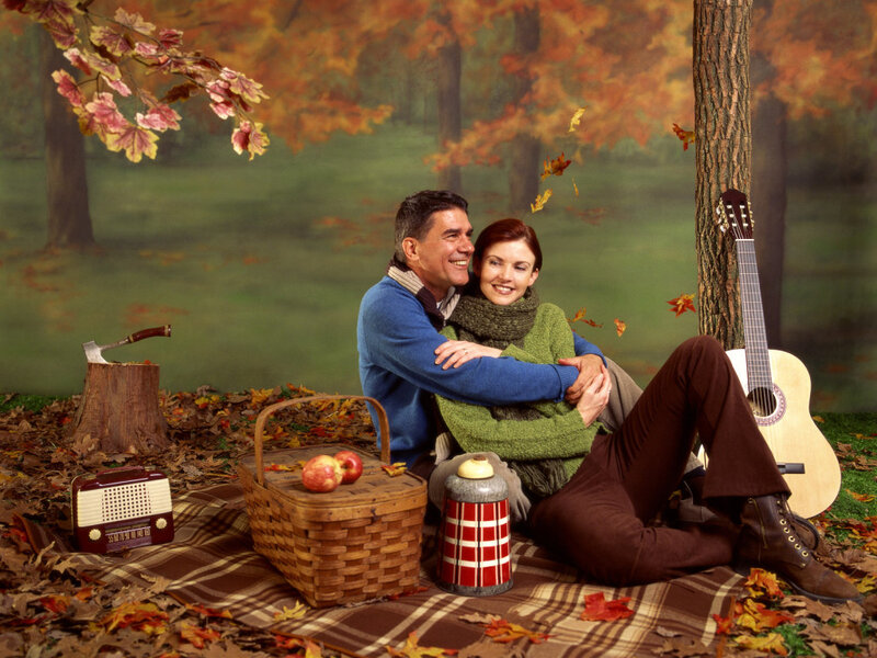Couple on Picnic Blanket — Brown