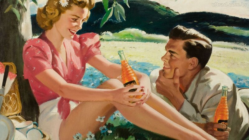Couple on Picnic — Pink