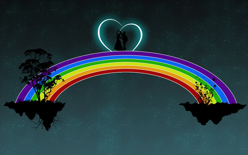 Couple on Rainbow Bridge