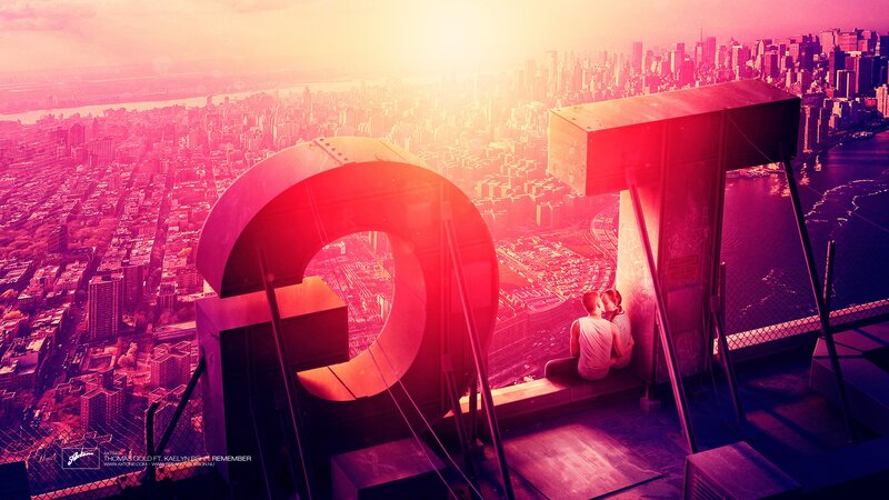 Couple on Rooftop — Pink