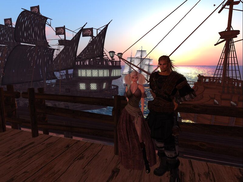 Couple on Ship Deck — Brown