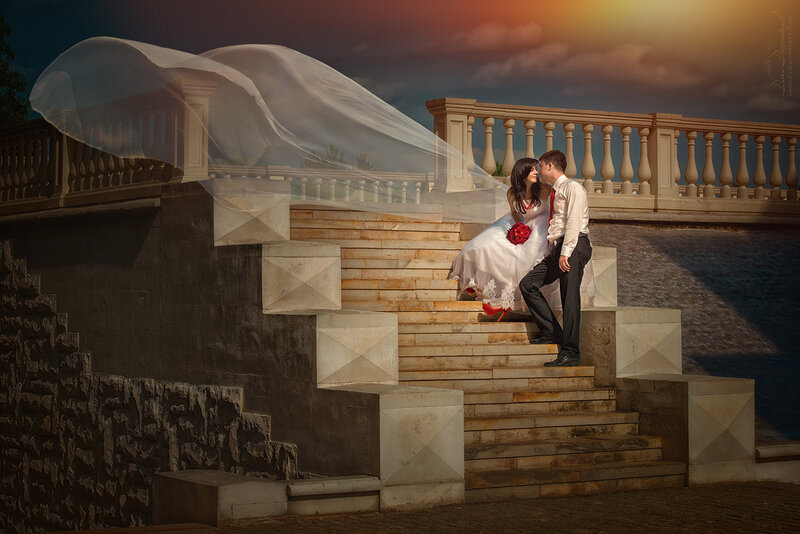 Couple on Stone Steps
