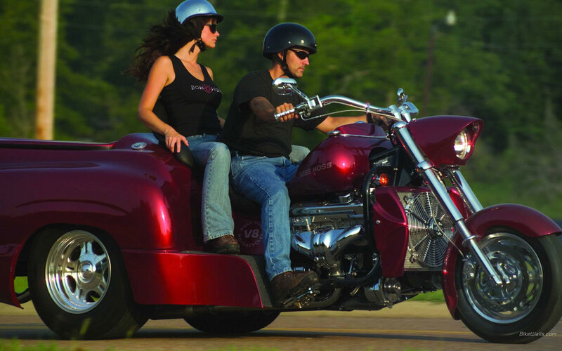 Couple on Trike Motorcycle
