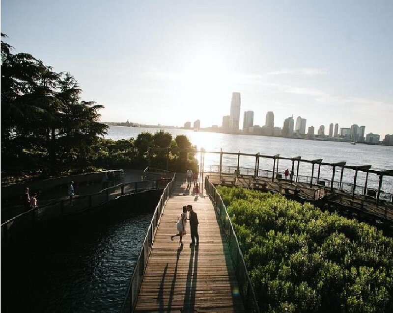 Couple on Wooden Walkway