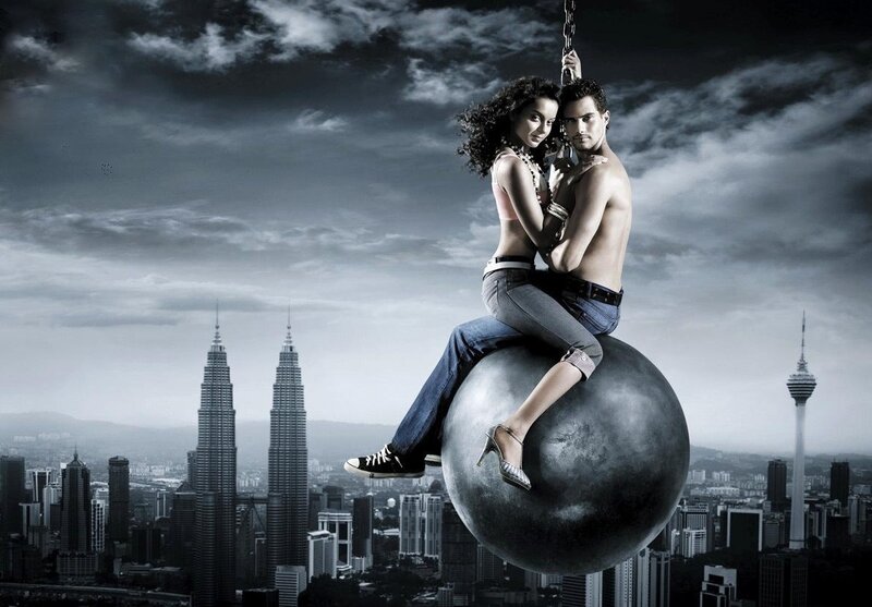 Couple on Wrecking Ball — Gray