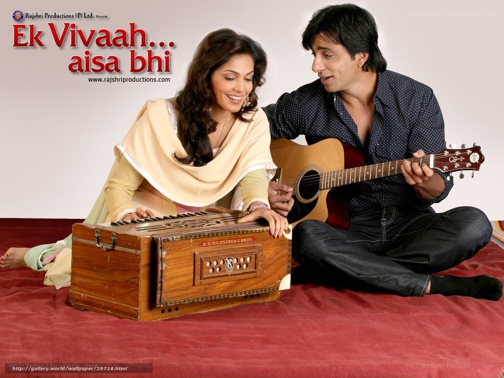Couple playing musical instruments
