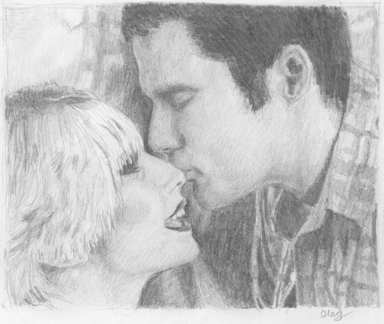 couple sharing a kiss