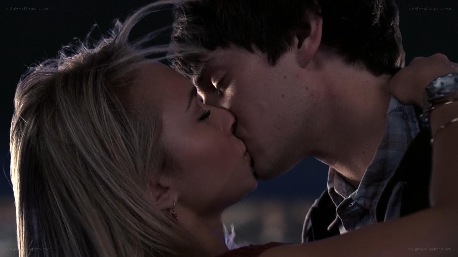 couple sharing a kiss