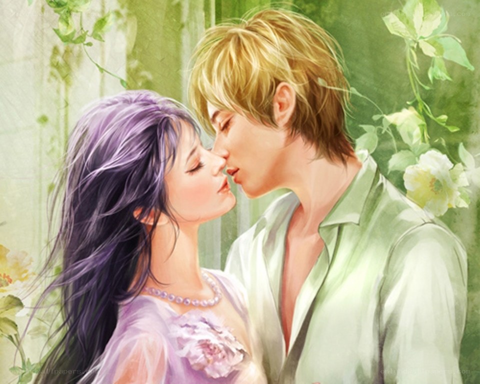 couple sharing a kiss