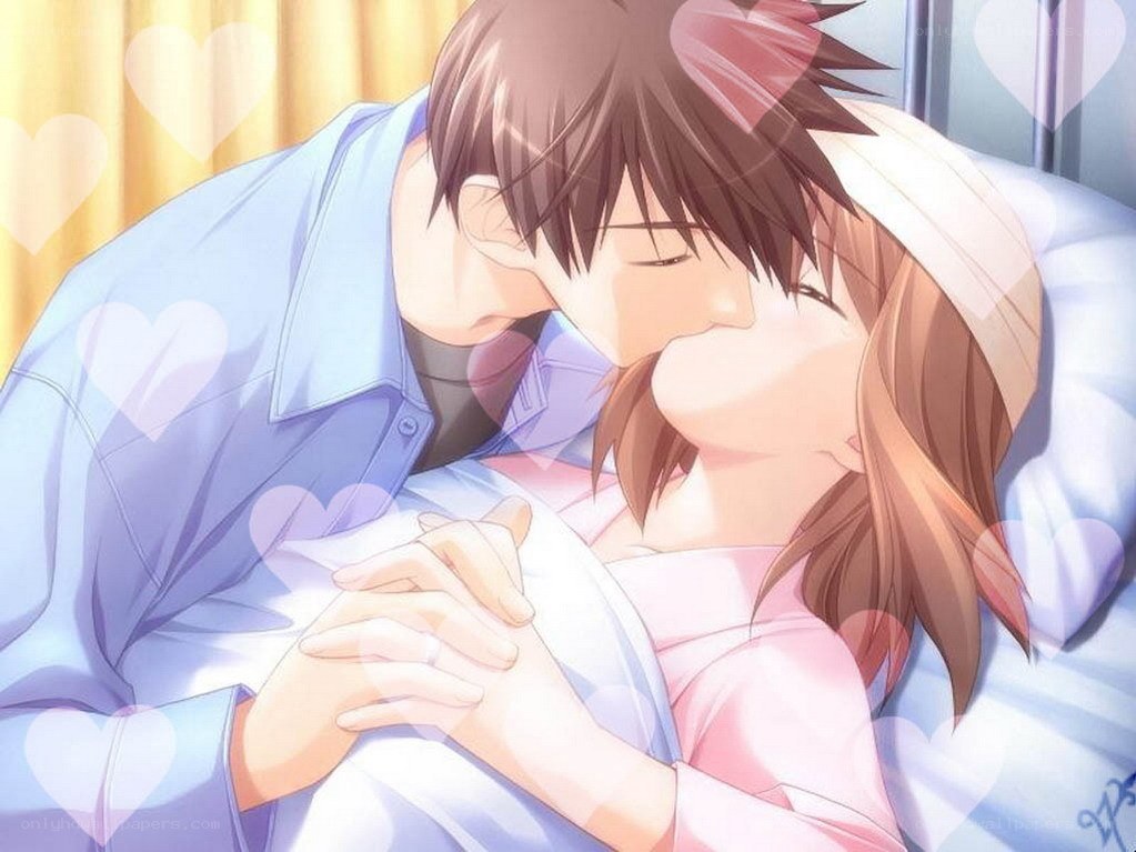couple sharing a kiss