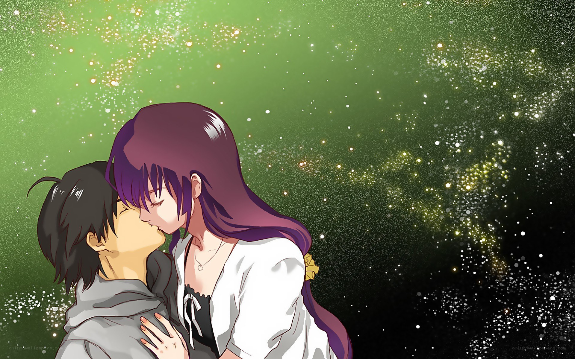 couple sharing a kiss