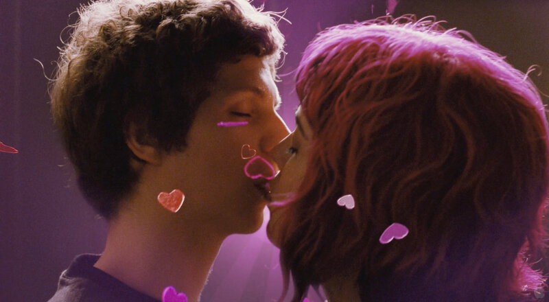 couple sharing a kiss