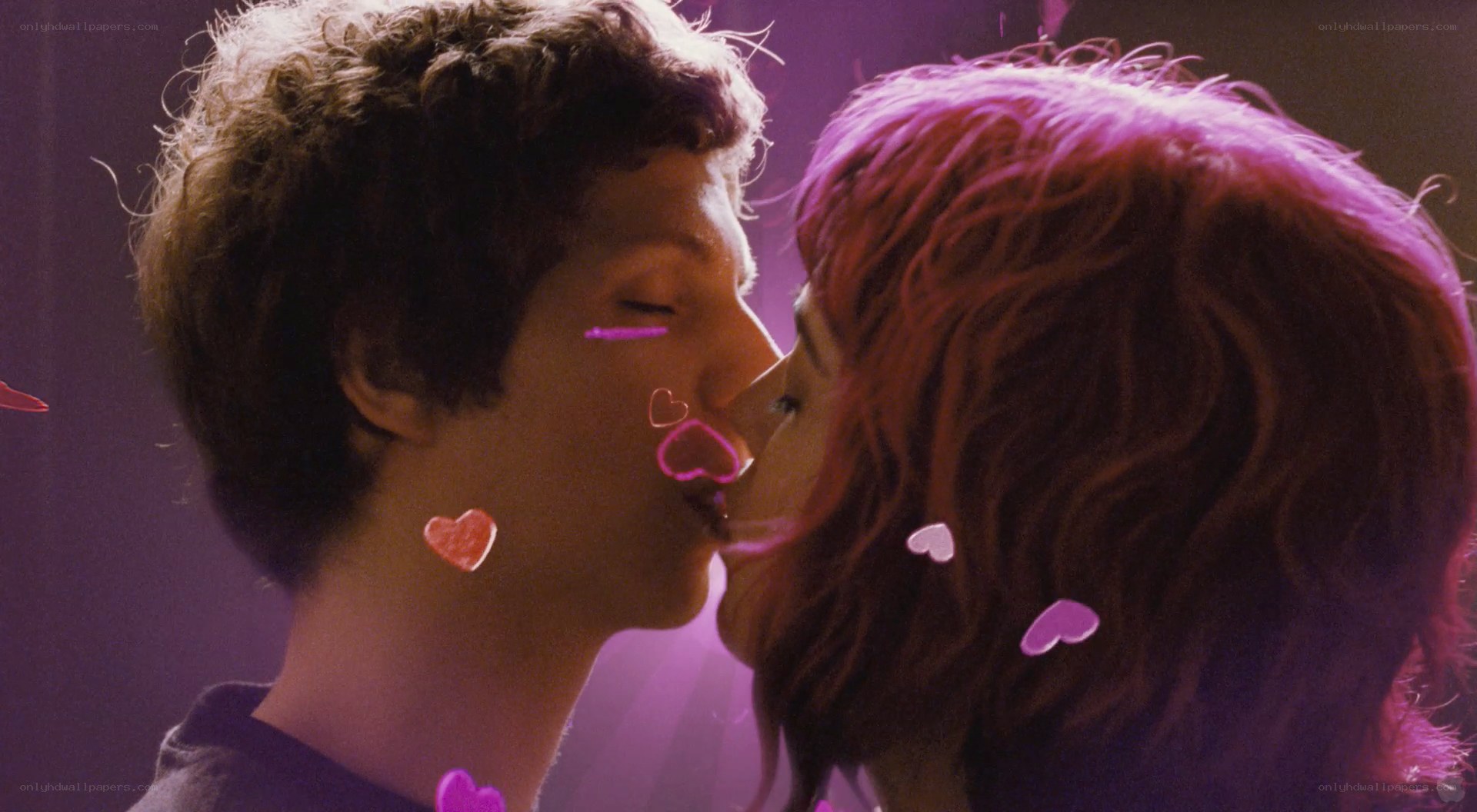 couple sharing a kiss
