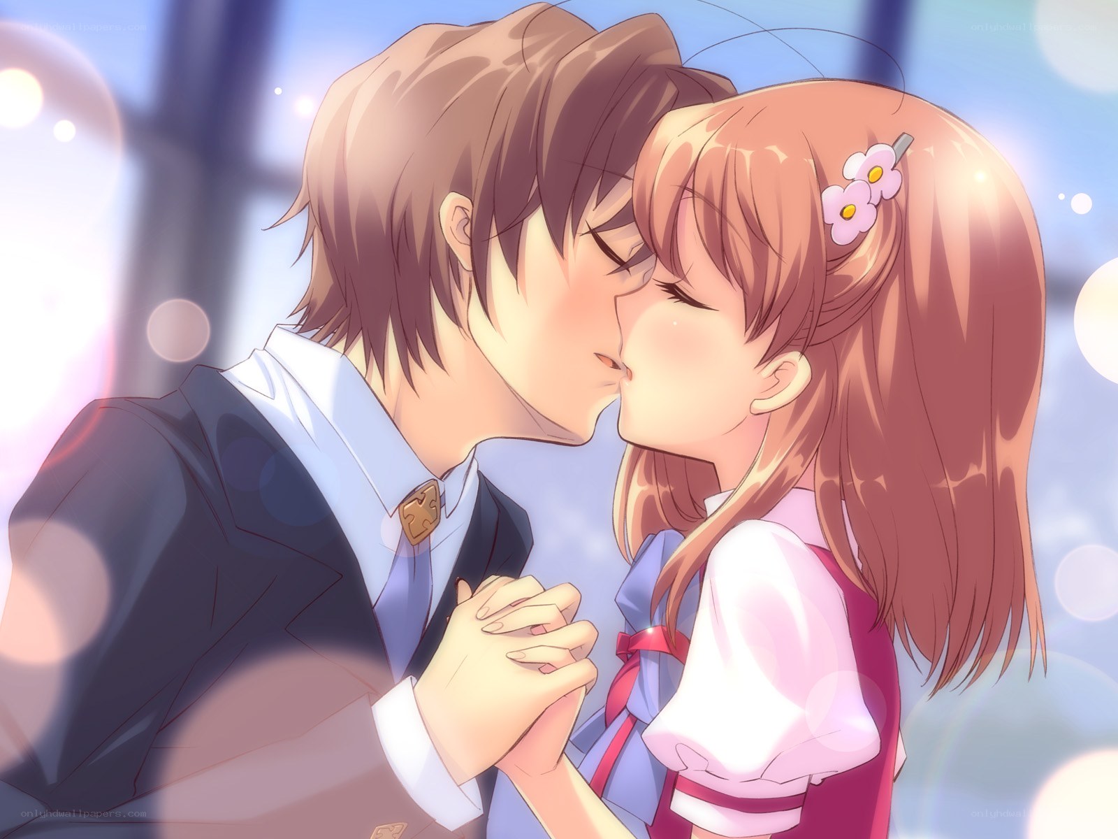 couple sharing a kiss