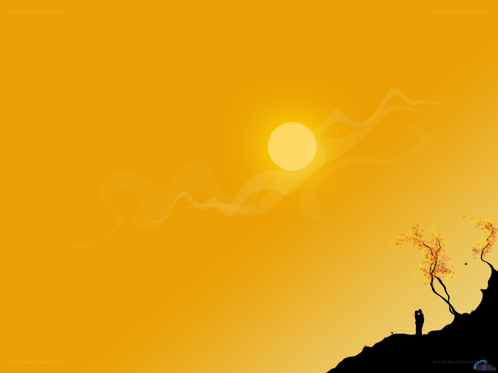 Couple Silhouette at Sunset