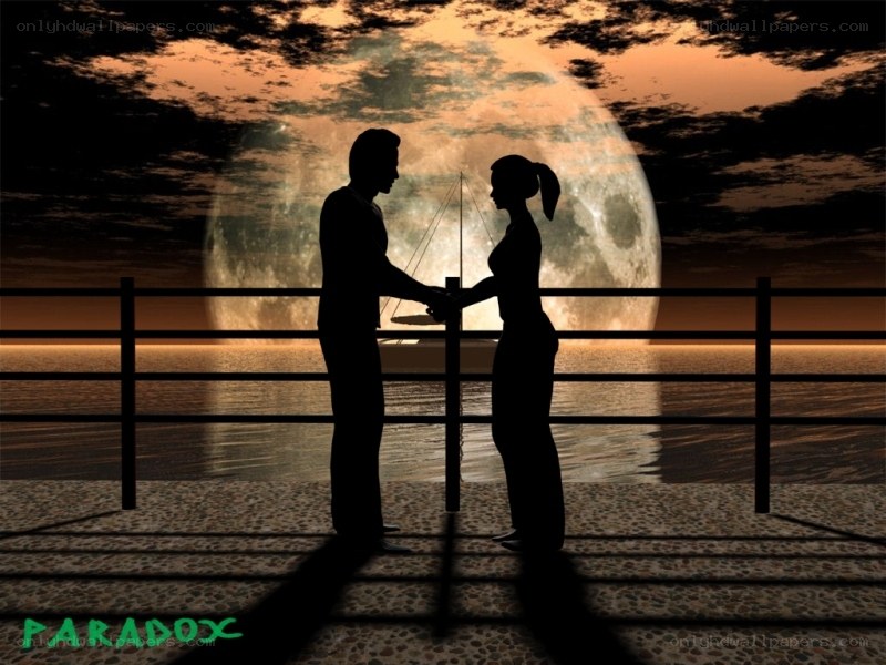 Couple Silhouette at Sunset