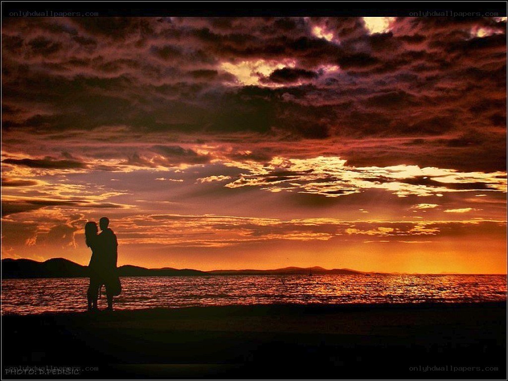 Couple Silhouette at Sunset