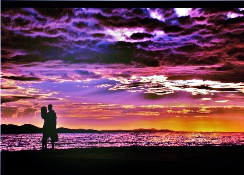 Couple Silhouette at Sunset