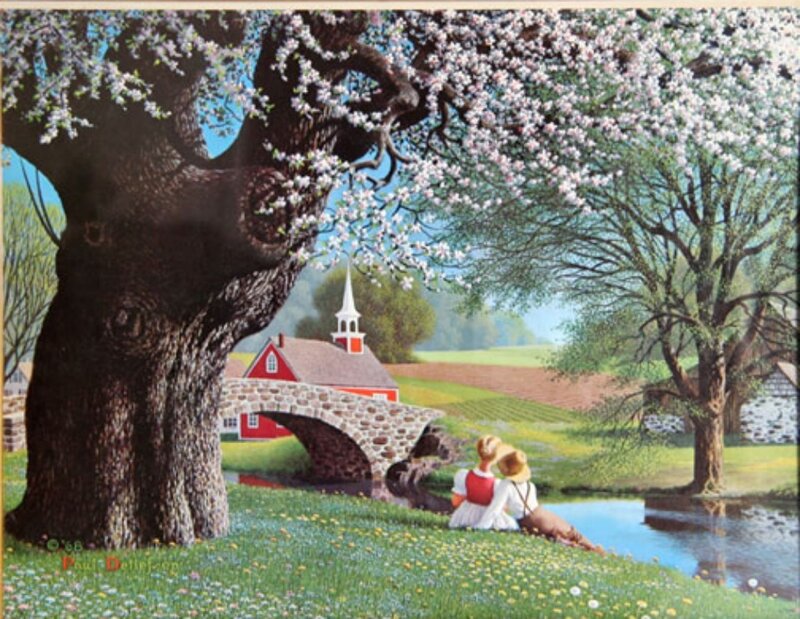 Couple Sitting by River