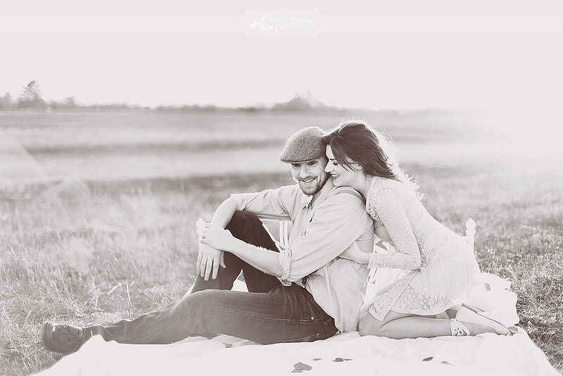 Couple Sitting on Blanket