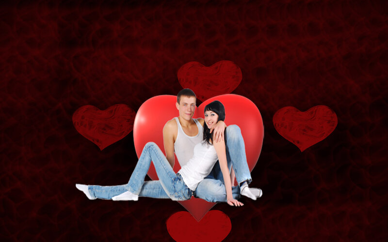 Couple Sitting on Heart