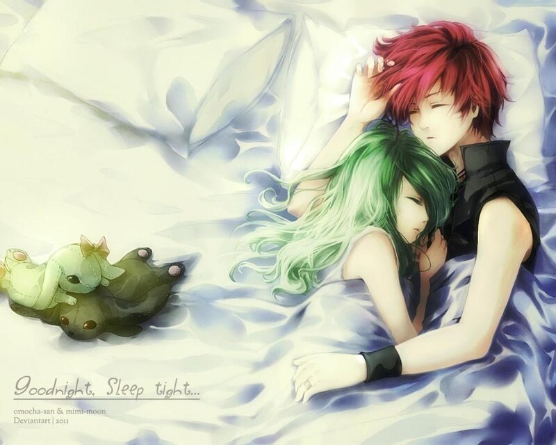 Couple Sleeping in Bed — White