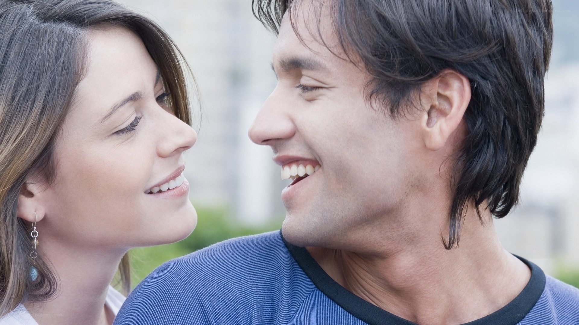 couple smiling at each other