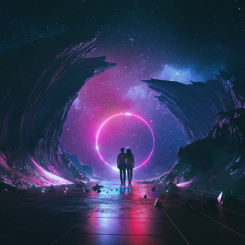 Couple Standing in Tunnel