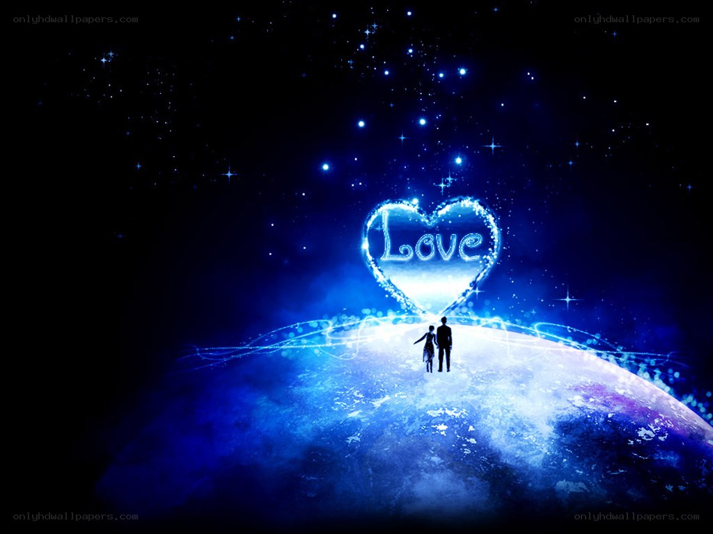 couple under a heart-shaped sky