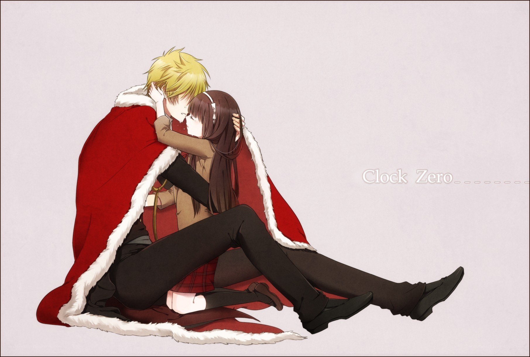 Couple under a red cloak