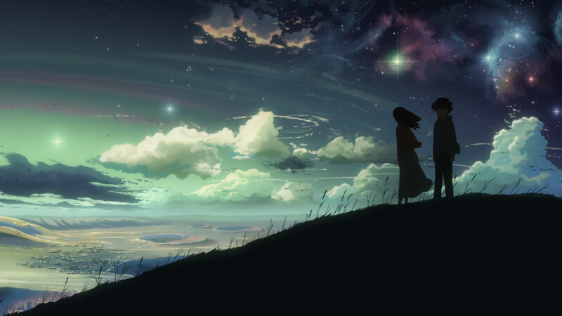 couple under a starry sky