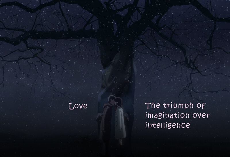 Couple under a tree at night