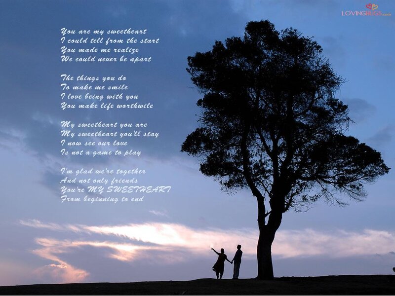 Couple under a Tree — Blue, Serene