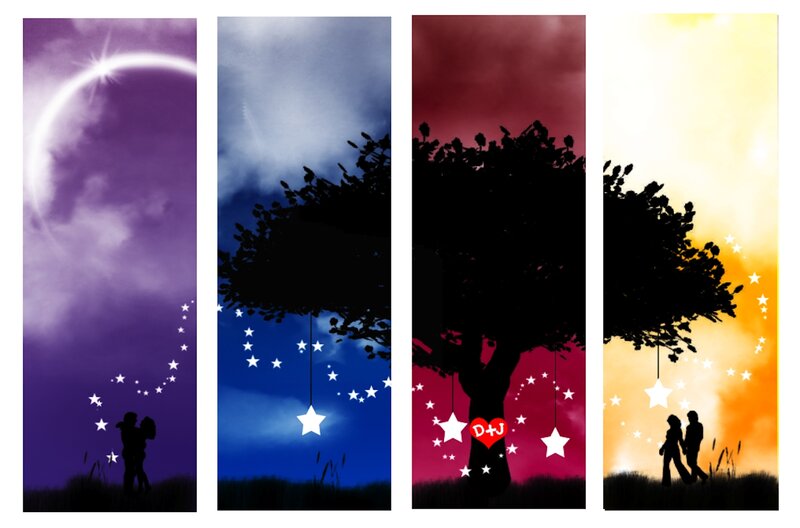 Couple under a Tree — Purple